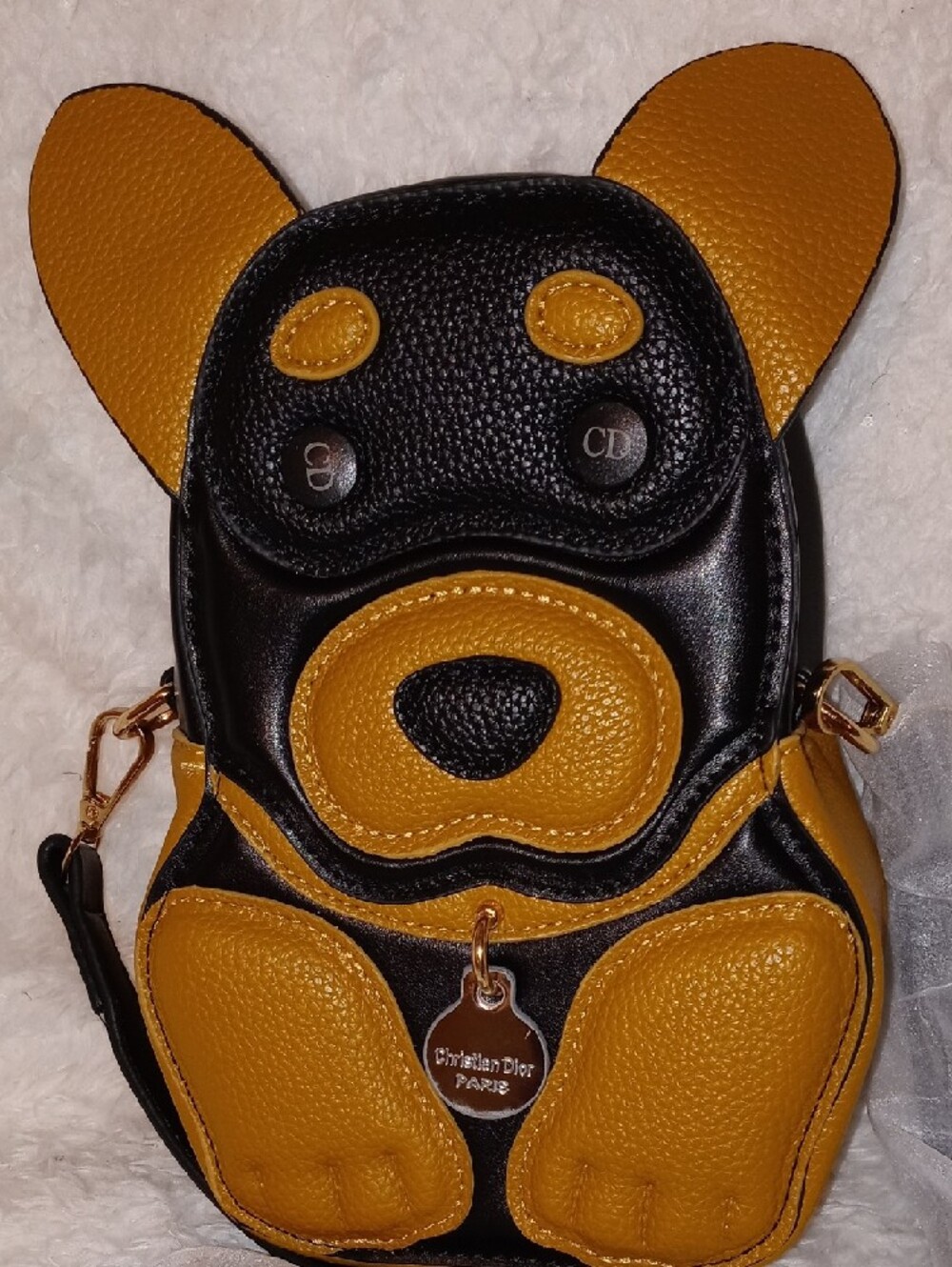 Christian Dior Black  Dog Crossbody Bag - Picture 3 of 12